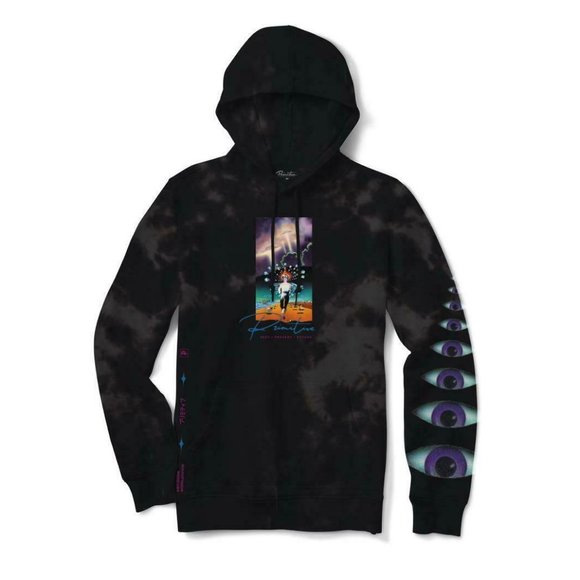 Primitive Skate Apparel Men's Systems Washed Tie Dye Pullover Hoodie Sweatshirt - Picture 2 of 11